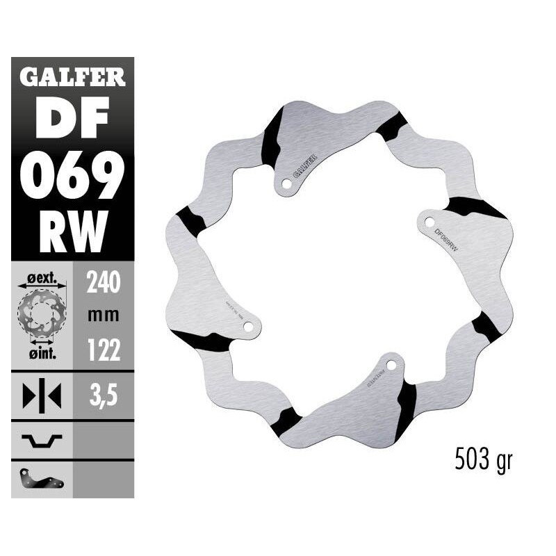 Disque de frein Galfer fixe wave rainuré Disque de frein Galfer fixe wave rainuré