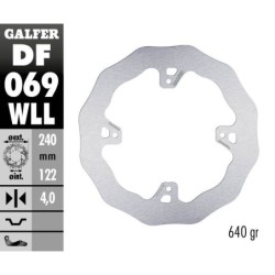 Disque de frein Galfer fixe wave fixe
