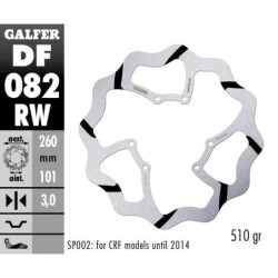 Disque de frein Galfer fixe wave rainuré grand diamètre