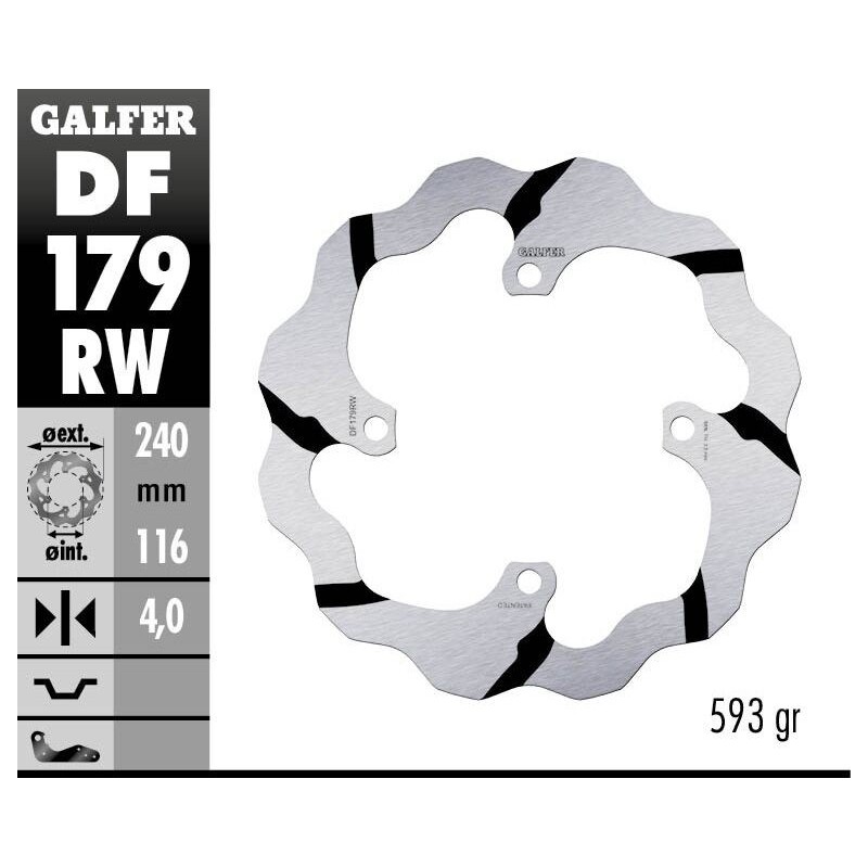 Disque de frein Galfer fixe wave rainuré Disque de frein Galfer fixe wave rainuré