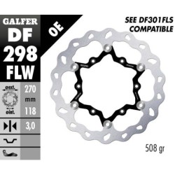 Disque de frein Galfer flottant wave centre acier