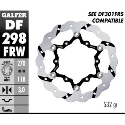 Disque de frein Galfer flottant wave rainuré