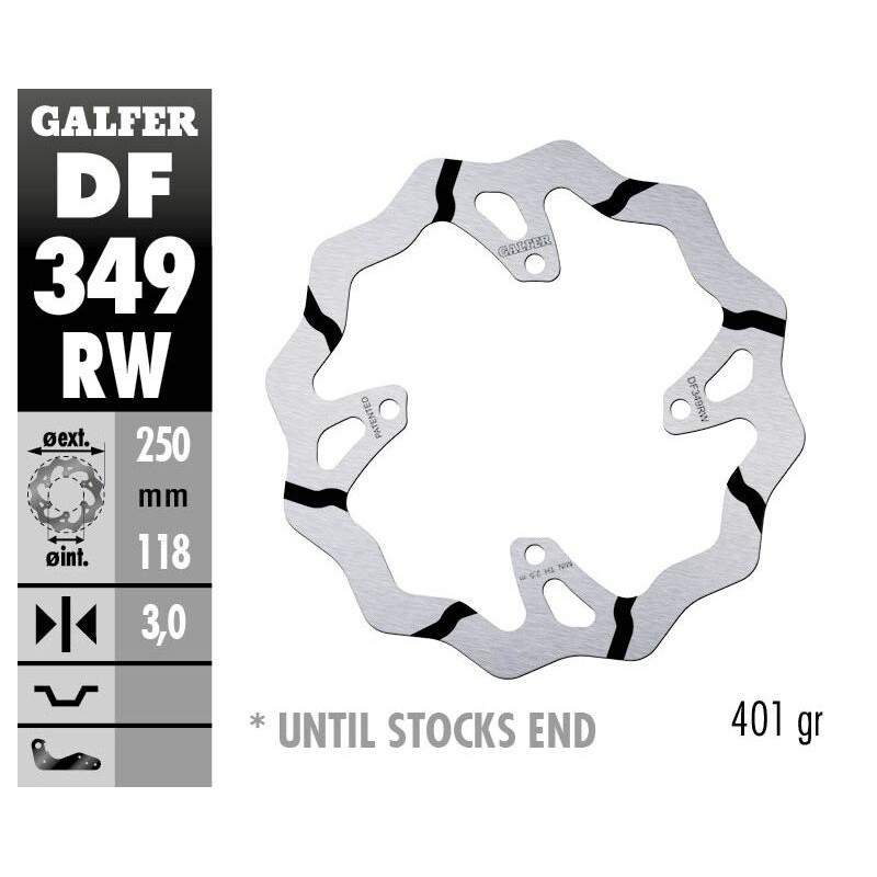 Disque de frein Galfer fixe wave rainuré Disque de frein Galfer fixe wave rainuré