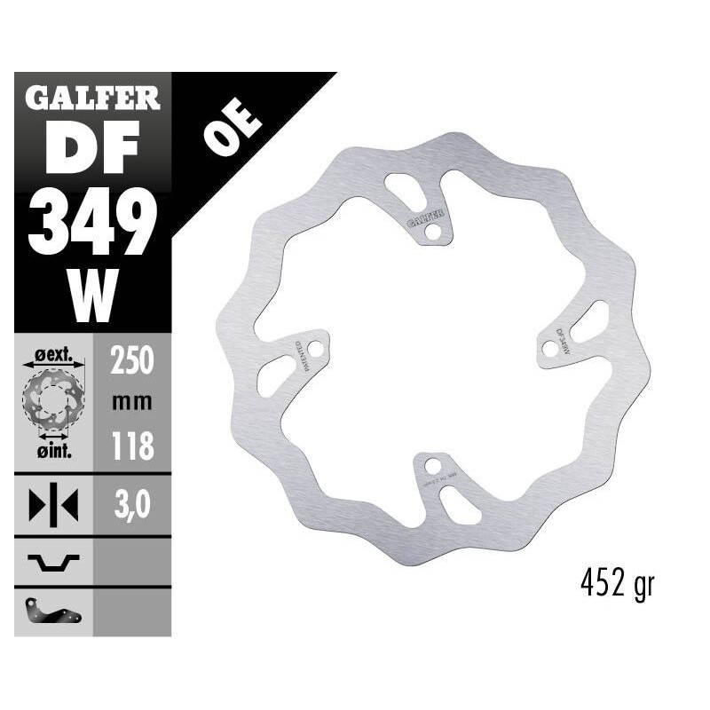 Disque de frein Galfer fixe wave