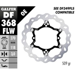Disque de frein Galfer flottant wave centre acier