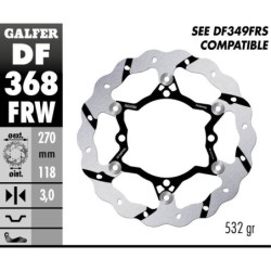 Disque de frein Galfer flottant wave rainuré