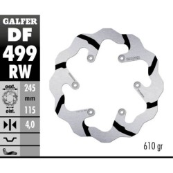 Disque de frein Galfer fixe wave rainuré