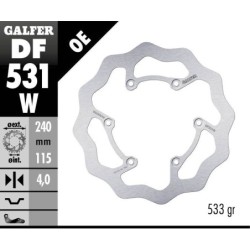 Disque de frein Galfer fixe wave