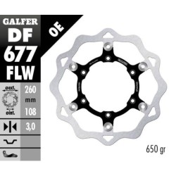 Disque de frein Galfer flottant wave centre acier
