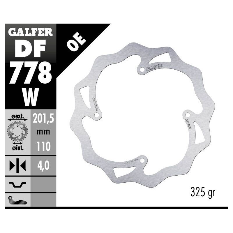 Disque de frein Galfer fixe wave