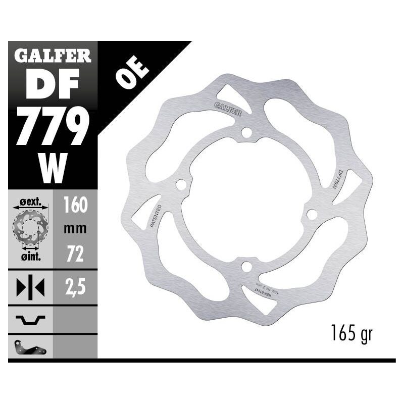 Disque de frein Galfer fixe wave