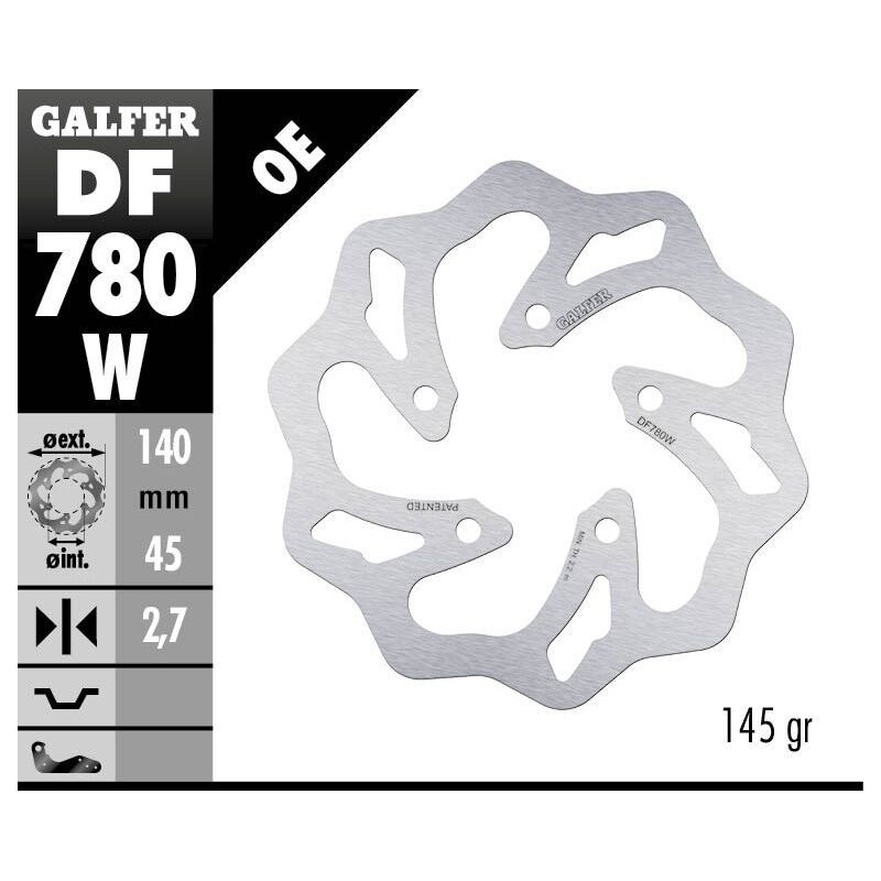 Disque de frein Galfer fixe wave