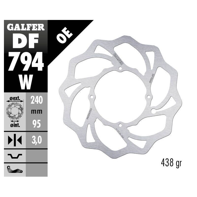 Disque de frein Galfer fixe wave