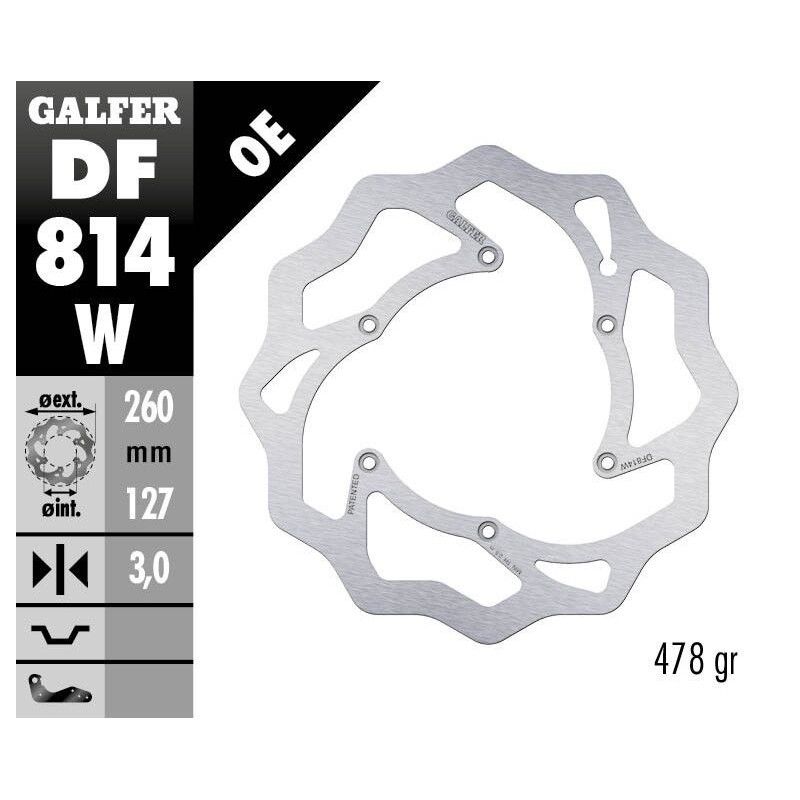 Disque de frein Galfer fixe wave