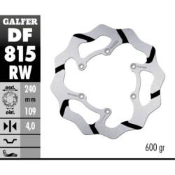 Disque de frein Galfer fixe wave rainuré