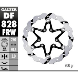 Disque de frein Galfer flottant wave rainuré