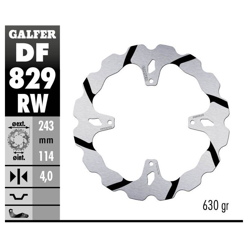 Disque de frein Galfer fixe wave rainuré Disque de frein Galfer fixe wave rainuré