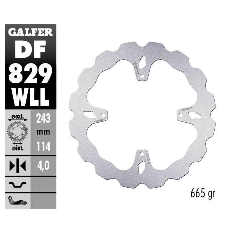 Disque de frein Galfer fixe wave fixe Disque de frein Galfer fixe wave fixe