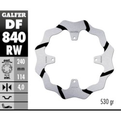 Disque de frein Galfer fixe wave rainuré 240mm