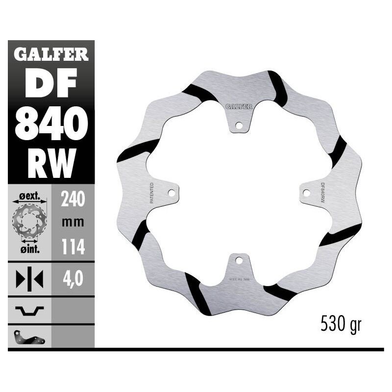 Disque de frein Galfer fixe wave rainuré 240mm Disque de frein Galfer fixe wave rainuré 240mm