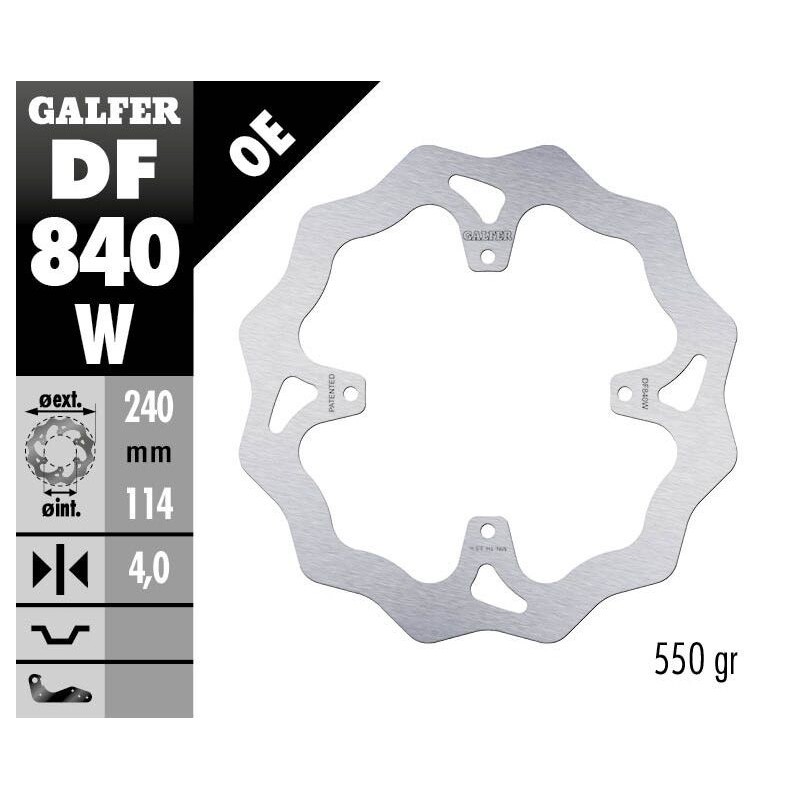 Disque de frein Galfer fixe wave 240mm Disque de frein Galfer fixe wave 240mm