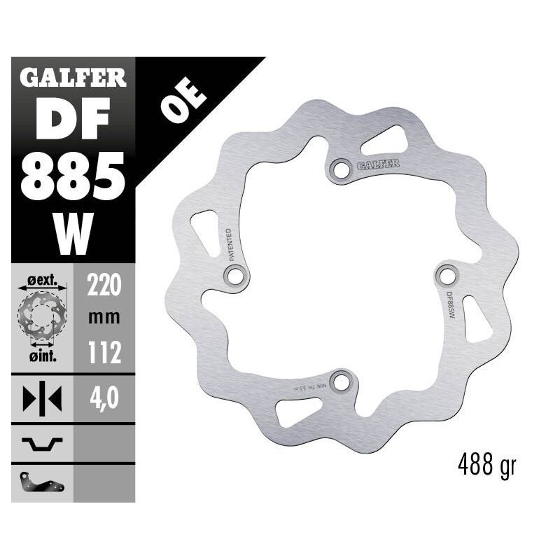 Disque de frein Galfer fixe wave 220mm Disque de frein Galfer fixe wave 220mm