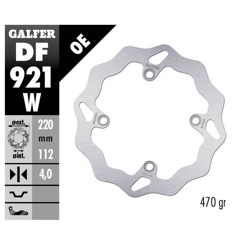 Disque de frein Galfer fixe wave