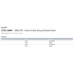 Disque de frein Galfer shark 223x2.0mm