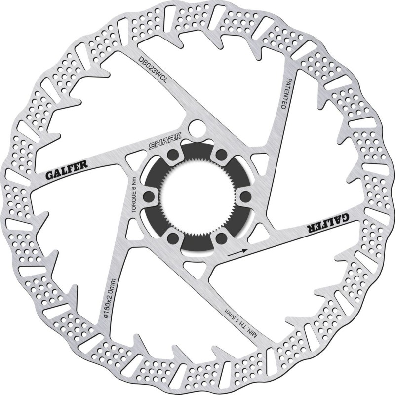 Disque de frein Galfer shark 180x2.0mm centerlock
