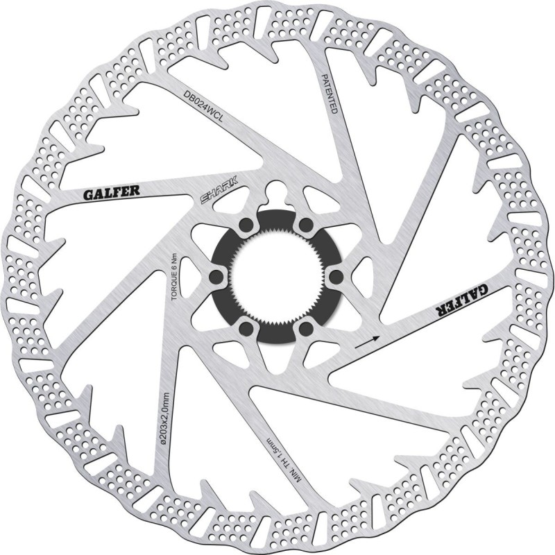 Disque de frein Galfer shark 203x2.0mm centerlock
