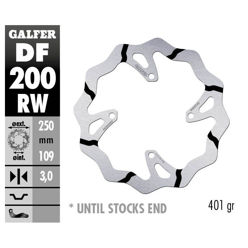 Disque de frein Galfer wave fixe rainuré Disque de frein Galfer wave fixe rainuré