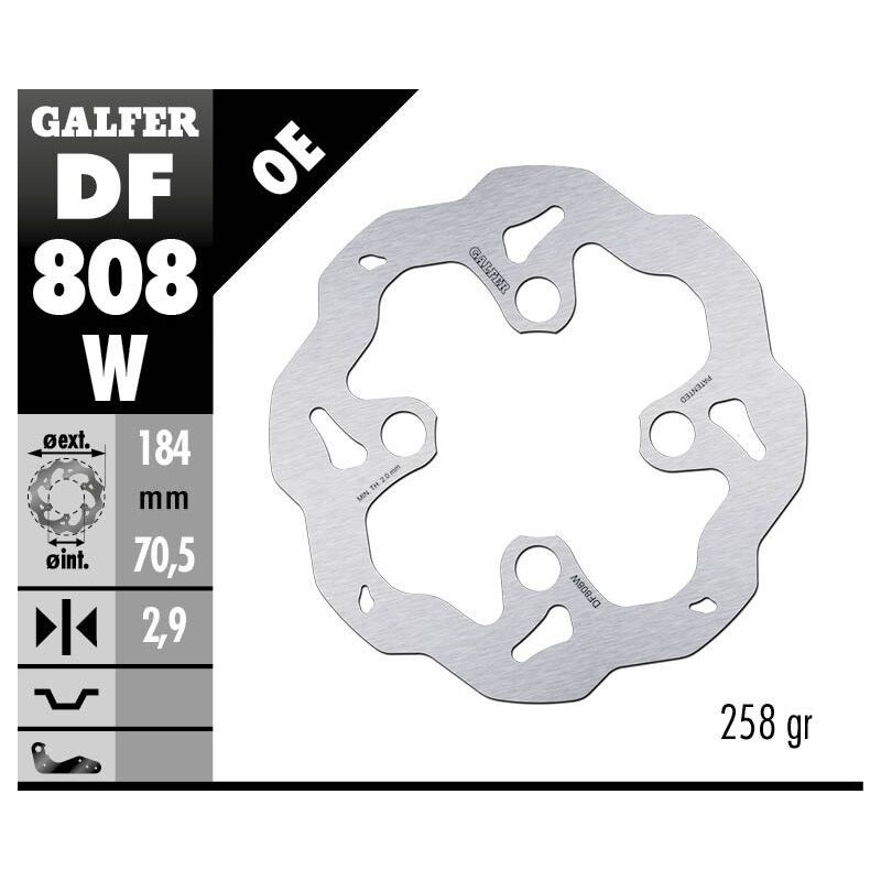 Disque de frein Galfer wave fixe Disque de frein Galfer wave fixe