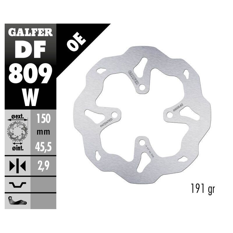 Disque de frein Galfer wave fixe Disque de frein Galfer wave fixe