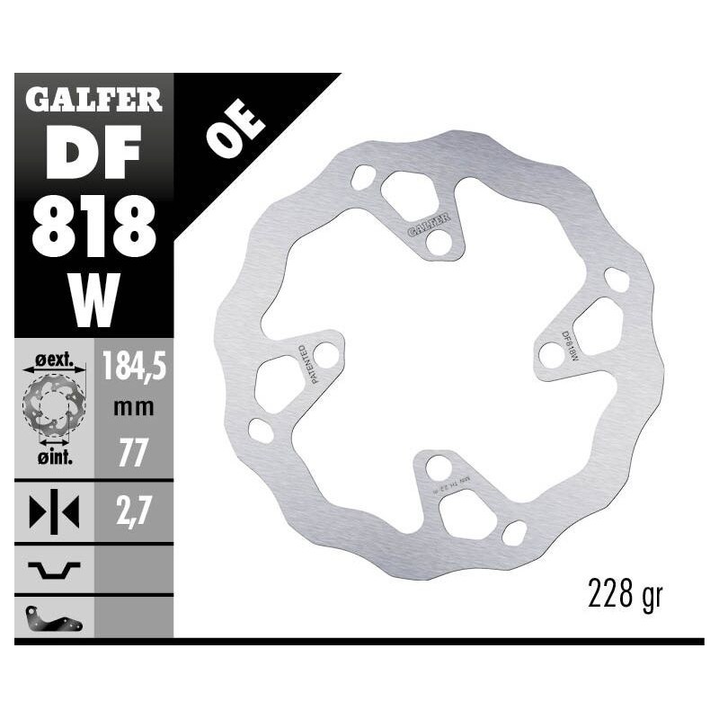 Disque de frein Galfer wave fixe Disque de frein Galfer wave fixe