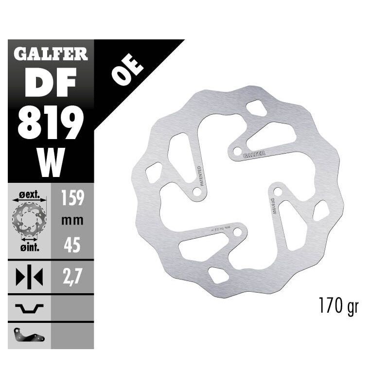 Disque de frein Galfer wave fixe Disque de frein Galfer wave fixe