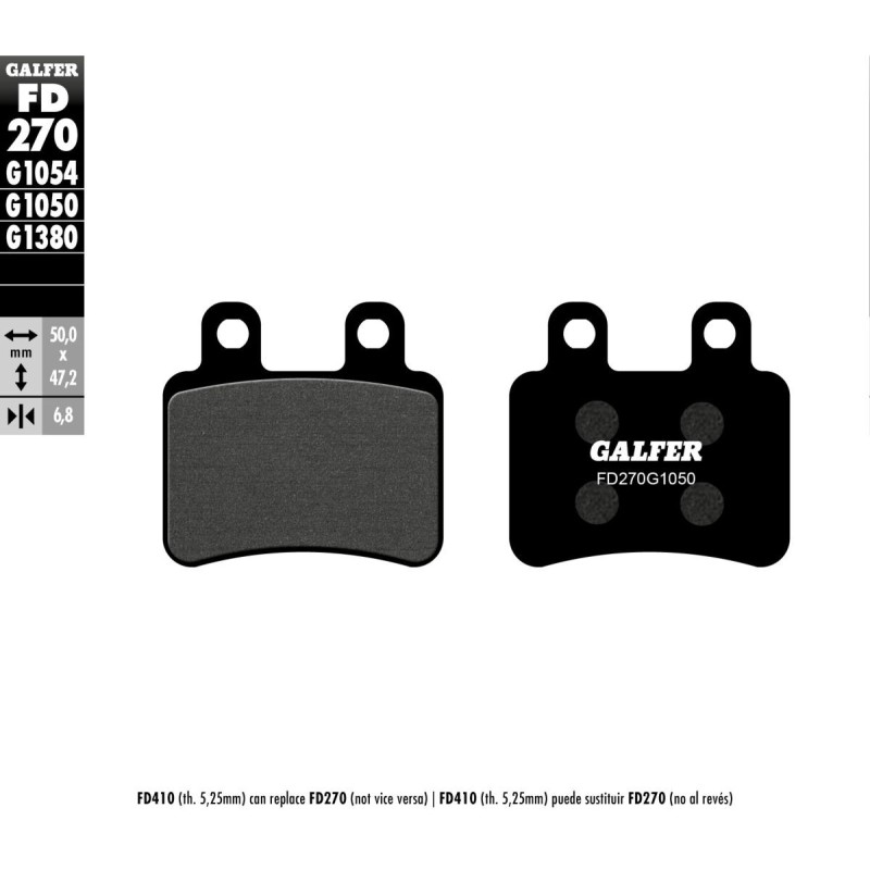 Plaquettes de frein Galfer street organique Plaquettes de frein Galfer street organique