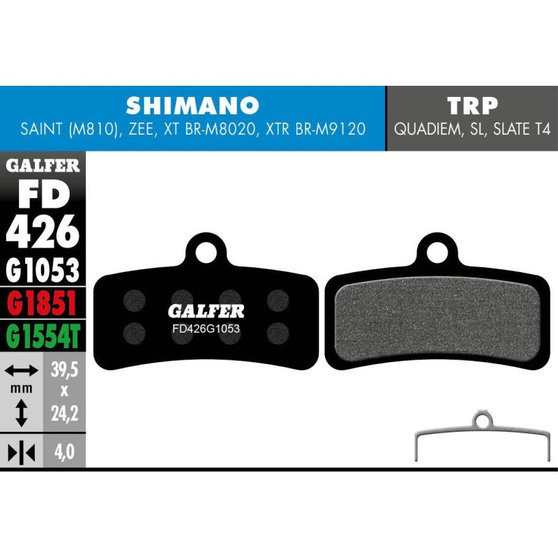 Plaquettes de frein Galfer Performance