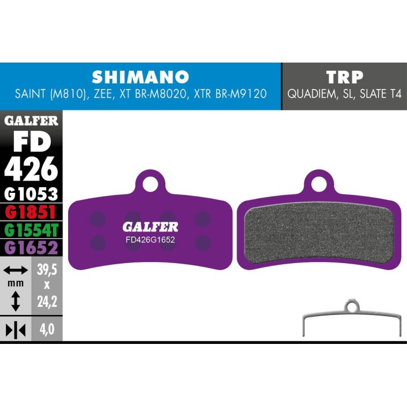 Plaquettes de frein Galfer E-Bike g1652