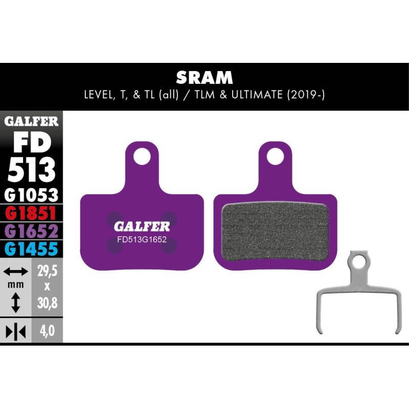 Plaquettes de frein Galfer E-Bike