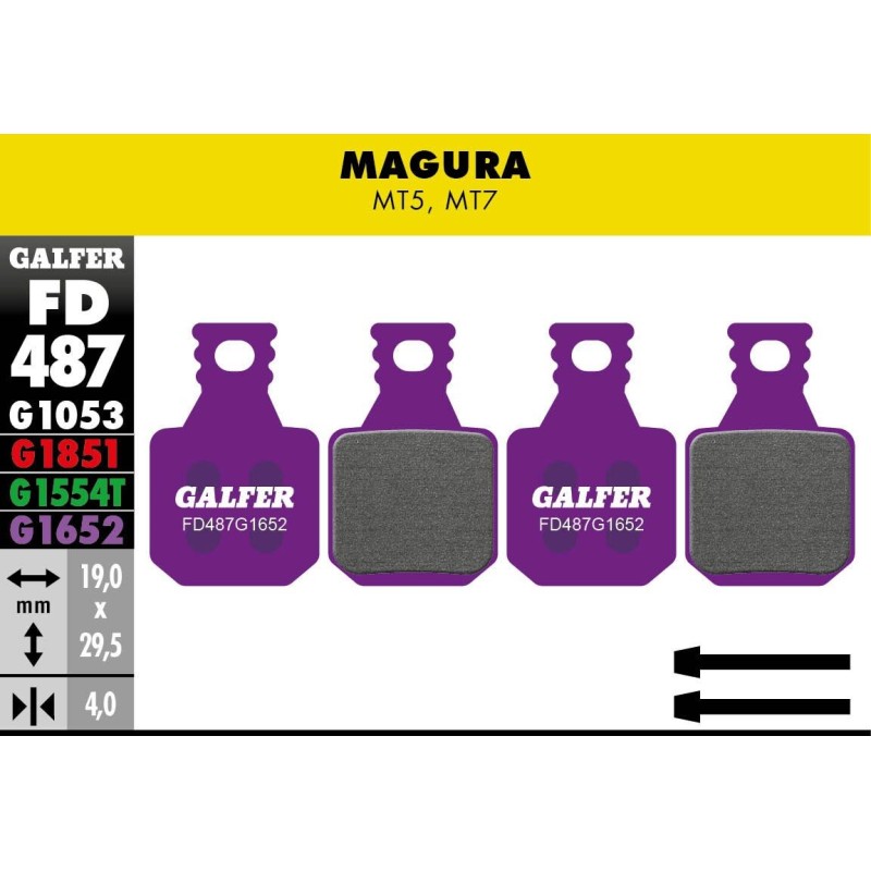 Plaquettes de frein Galfer E-Bike g1652