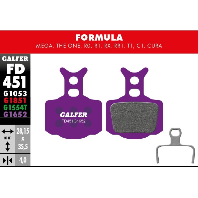 Plaquettes de frein Galfer E-Bike