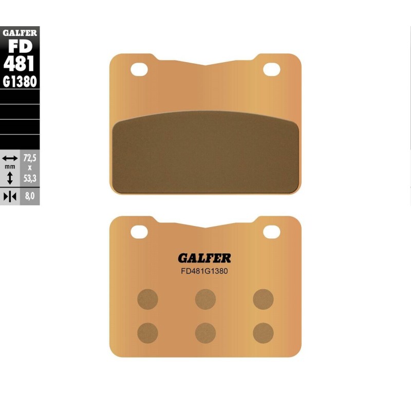 Plaquettes de frein Galfer sintered street