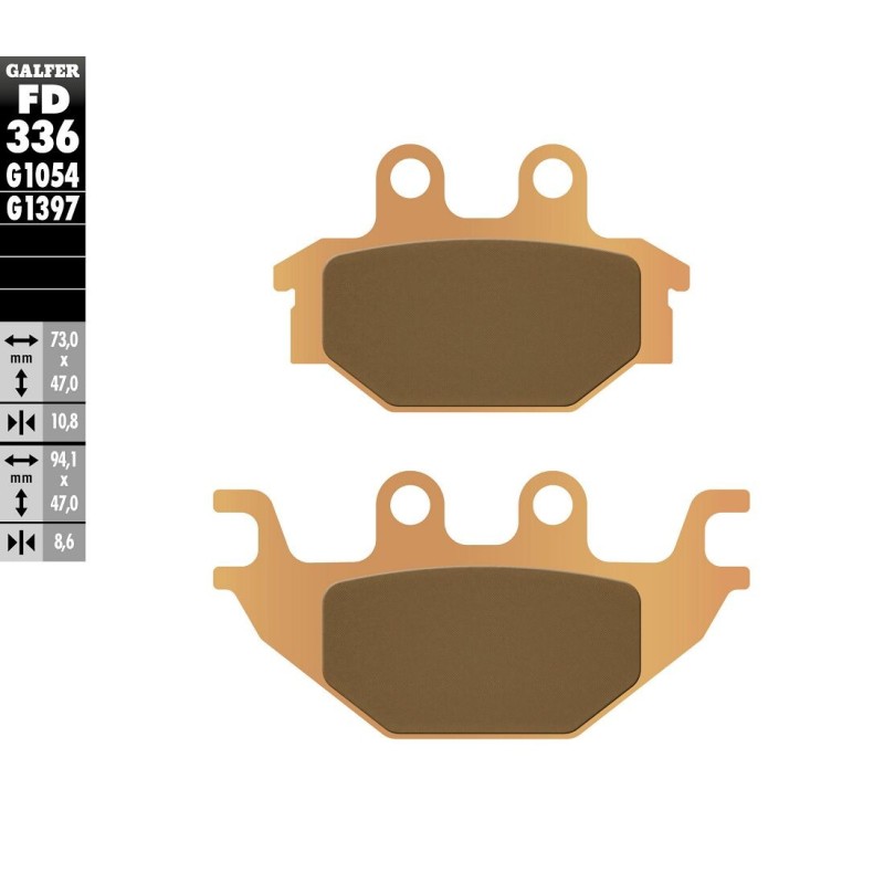 Plaquettes de frein Galfer sintered atv Plaquettes de frein Galfer sintered atv