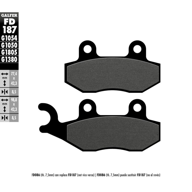 Plaquettes de frein Galfer semi metal Plaquettes de frein Galfer semi metal