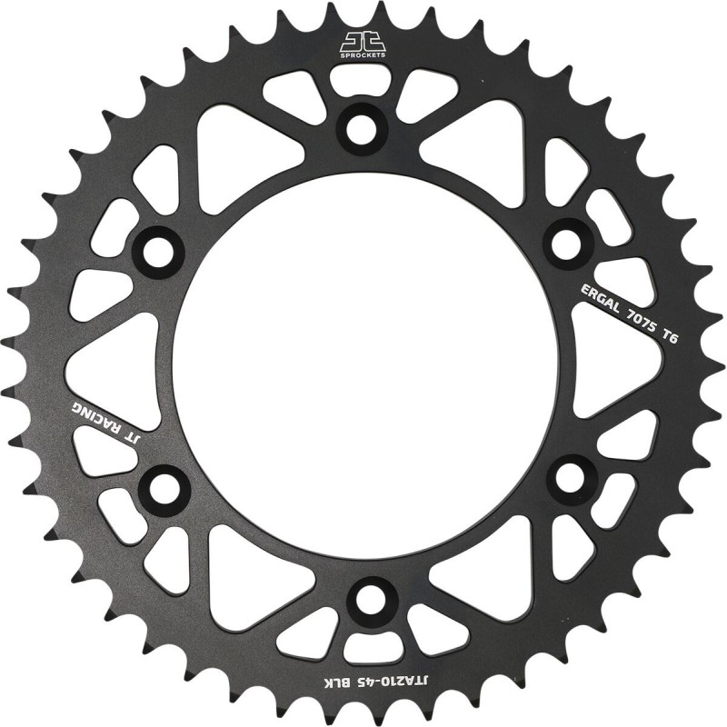 Couronne JT SPROCKETS aluminium ultra-light anti-boue HONDA CR CRF 45 dents Noir Couronne JT SPROCKETS aluminium ultra-light anti-boue HONDA CR CRF 45 dents Noir