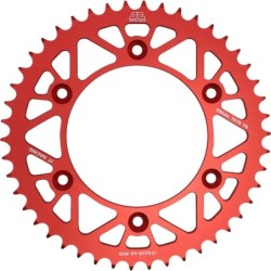 Couronne JT SPROCKETS aluminium ultra-light anti-boue HONDA CR CRF 46 dents Rouge