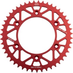 Couronne JT SPROCKETS aluminium ultra-light anti-boue HONDA CR CRF 47 dents Rouge