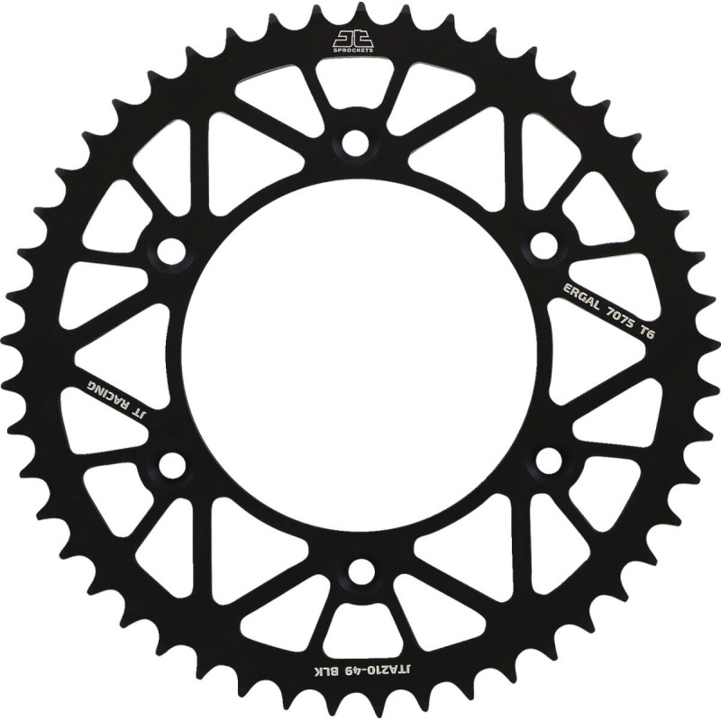 Couronne JT SPROCKETS aluminium ultra-light anti-boue HONDA CR CRF 49 dents Noir Couronne JT SPROCKETS aluminium ultra-light anti-boue HONDA CR CRF 49 dents Noir