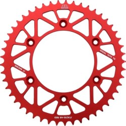 Couronne JT SPROCKETS aluminium ultra-light anti-boue HONDA CR CRF 49 dents Rouge
