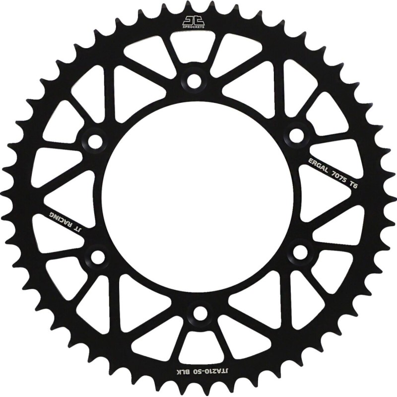 Couronne JT SPROCKETS aluminium ultra-light anti-boue HONDA CR CRF 50 dents Noir Couronne JT SPROCKETS aluminium ultra-light anti-boue HONDA CR CRF 50 dents Noir